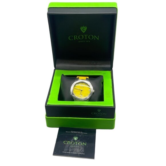 Croton CA301052 watch stainless steel 3atm/100ft water resistant Japan READ NEW - Picture 1 of 12
